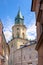 Lublin, Poland - Neo-gothic Trinitarian Tower - known as Trinitarian Gate - in historic old town quarter