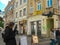 Lublin, Poland October 22, 2011: A small dragon sits on the wall above the entrance to the house