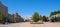 Lublin, Poland - Panoramic view of Plac Litewski square with multimedia fountain in historic old town quarter