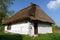 Lublin, Poland - September 30 2012: Wooden white thatched hut