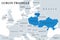 Lublin Triangle, political map, Lithuania, Poland and Ukraine alliance