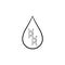 Lubricant drop hand drawn sketch icon.