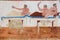 Lucanian fresco tomb painting. Paestum. Salerno. Campania. Italy