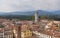 Lucca cityscape from the Guinigi tower, Italy