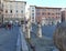 Lucca, Italy, San Michele square, historic houses and fencing.