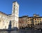 Lucca, Italy, San Michele square at sunset, Piazza San Michele, travel.