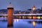 Lucerne skyline in winter, Switzerland