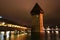 Lucerne, Switzerland, city view at night