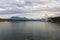 Lucerne, Switzerland-October 18,2019:View of Landscape and Lucerne wheel is landmark near the river in Lucerne, Switzerland