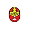 Lucha libre, luchador mexican wrestling mask doodle icon, vector illustration