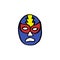 Lucha libre, mexican wrestling mask doodle icon