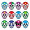 Lucha Libre - sugar skull masks icons