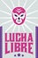 Lucha Libre, Wrestling spanish text Mexican wrestler mask design