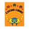 Lucha Libre - wrestling spanish text - Mexican wrestler mask - poster