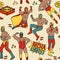 Luchadores Heroes Illustration