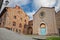 Lucignano, Arezzo, Tuscany, Italy: the medieval church of San Francesco and the ancient town hall