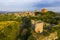 Lucignano town in Tuscany from above