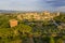 Lucignano town in Tuscany from above