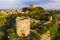 Lucignano town in Tuscany from above