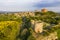 Lucignano town in Tuscany from above