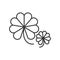 Luck clovers leafs isolated icon