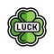 luck slot game color icon vector illustration