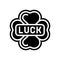 luck slot game glyph icon vector illustration