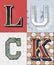 Luck word vintage typography style