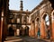 LUCKNOW, INDIA: Old walls of Lucknow Residency built in mughal style