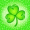 Lucky clover logo. St Patricks Day shamrock vector illustration