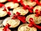 Lucky Coins, Tied with red ribbons for prosperity. Chinese new year, Generative AI