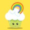 LUCKY CUPCAKE GREEN RAINBOW 02