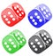 Lucky dices many color vector set
