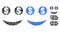 Lucky Dollar Smiley Mosaic Icon of Spheric Items