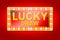 Lucky draw typographic on glowing banner