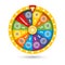 Lucky fortune game wheel vector illustration