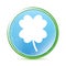 Lucky four leaf clover icon natural aqua cyan blue round button