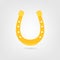 Lucky golden horseshoe icon