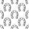 Lucky horse shoes seamless pattern