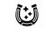 lucky horseshoe lotto glyph icon animation