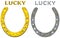 Lucky Horseshoes in Gold and Silver