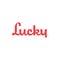Lucky logo editorial illustrative on white background