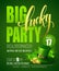 Lucky Party Poster. St. Patricks Day. Vector illustration