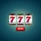 Lucky seven 777 slot machine. Casino vegas game. Gambling fortune chance. Win jackpot money