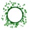 Lucky spring design with shamrock. Clover round border. EPS 10 vector