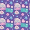 Lucky Symbols Collection Background Seamless Pattern Number 11