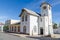 Luderitz, Namibia - July 08 2014: Historic white church housing Ministry of Envrionment and Tourism
