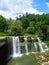 Ludlowville Falls NY under blue sky