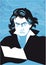 Ludwig van Beethoven. vector portrait