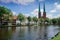 Luebeck, View of the city from river.